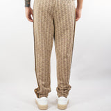 Pantalone Beige in felpa jacquard monogram con logo XH1440 6IR LACOSTE 