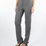 Pantalone Nero-Bianco a sigaretta in jersey NEGUS 2 MAX MARA STUDIO 