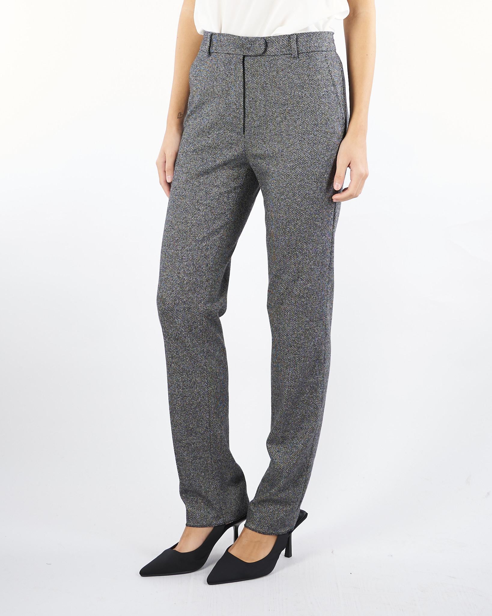 Pantalone Nero-Bianco a sigaretta in jersey NEGUS 2 MAX MARA STUDIO 