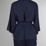 Giacca kimono Blu con maniche a 3/4 SP5PR005 3000 ICONA 