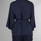 Giacca kimono Blu con maniche a 3/4 SP5PR005 3000 ICONA 