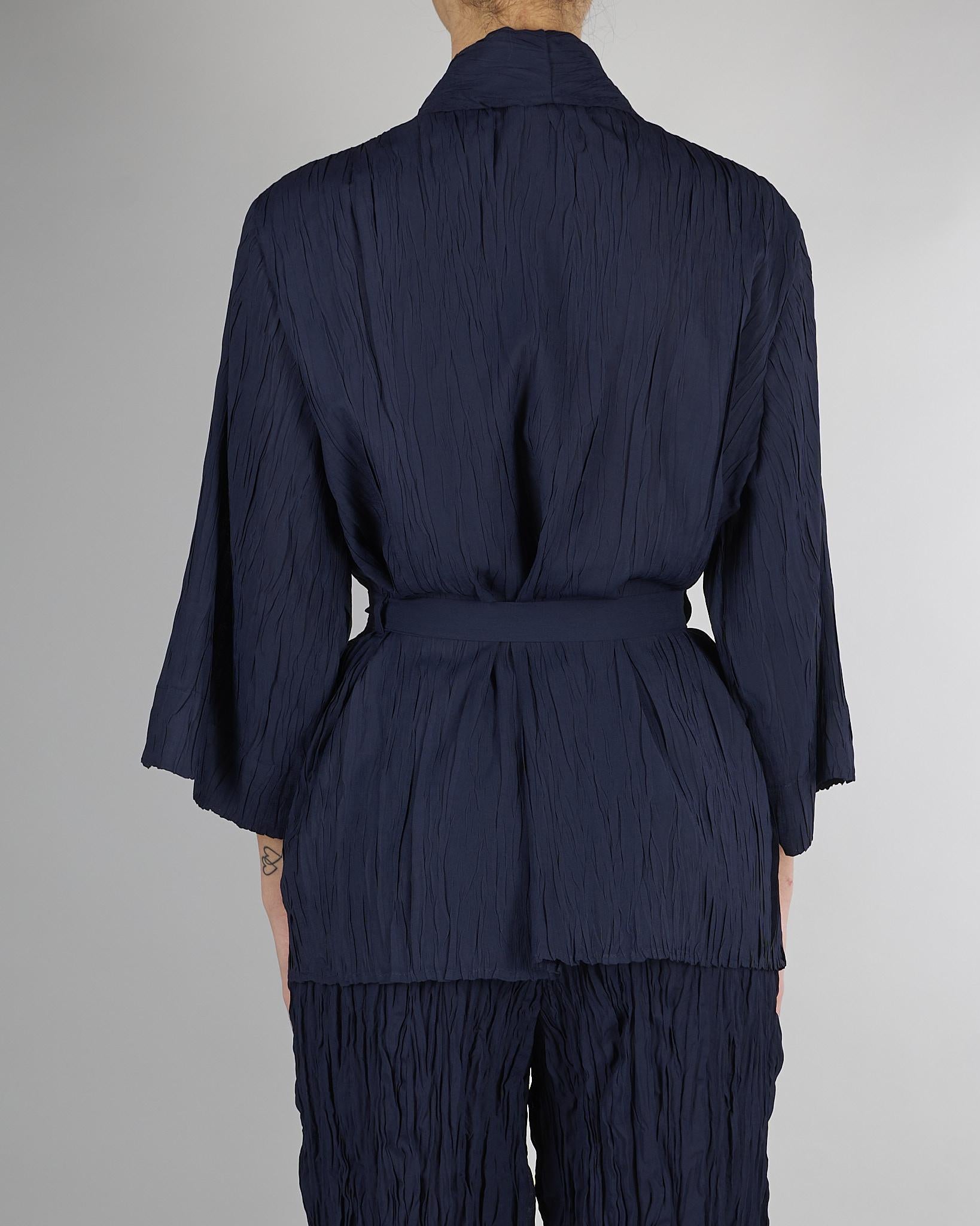 Giacca kimono Blu con maniche a 3/4 SP5PR005 3000 ICONA 