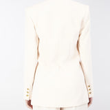 Giacca in crêpe con impunture a contrasto