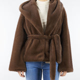 Eco pelliccia Moro con cappuccio ECO030 80 YES LONDON 