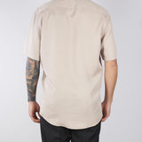 Camicia Sabbia in lyocell con maniche corte