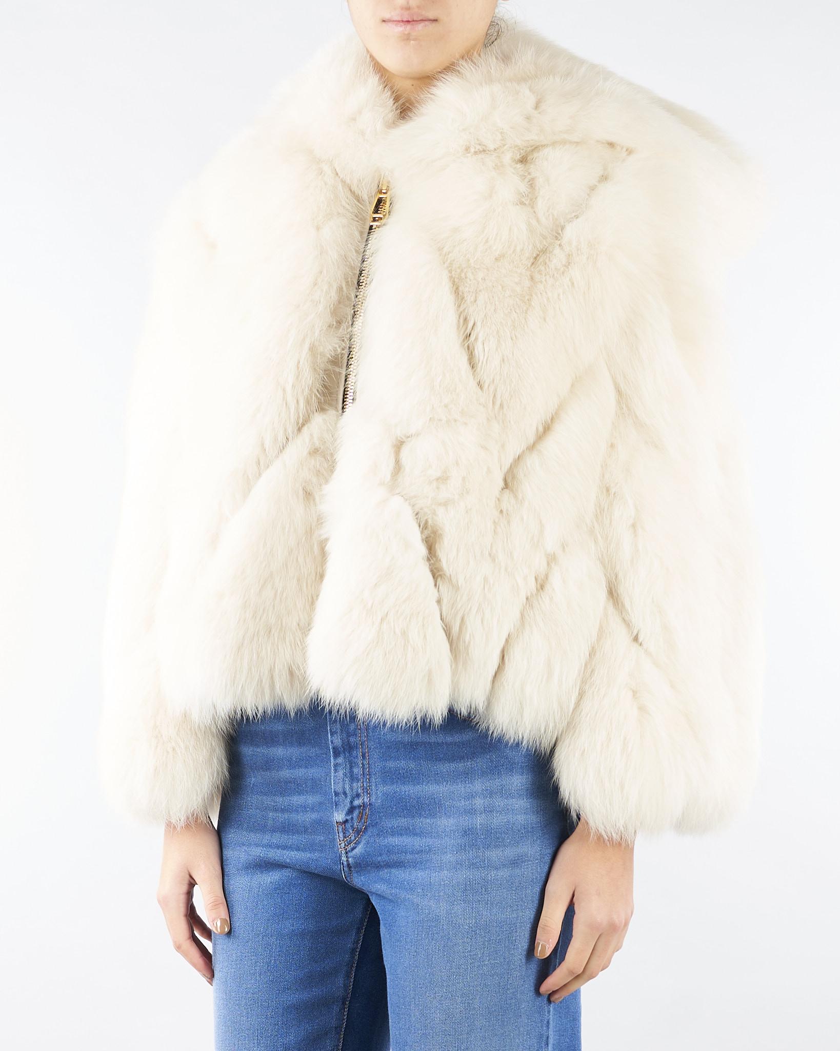 Vera Pelliccia Beige con cappuccio LC2066 3 YES LONDON 