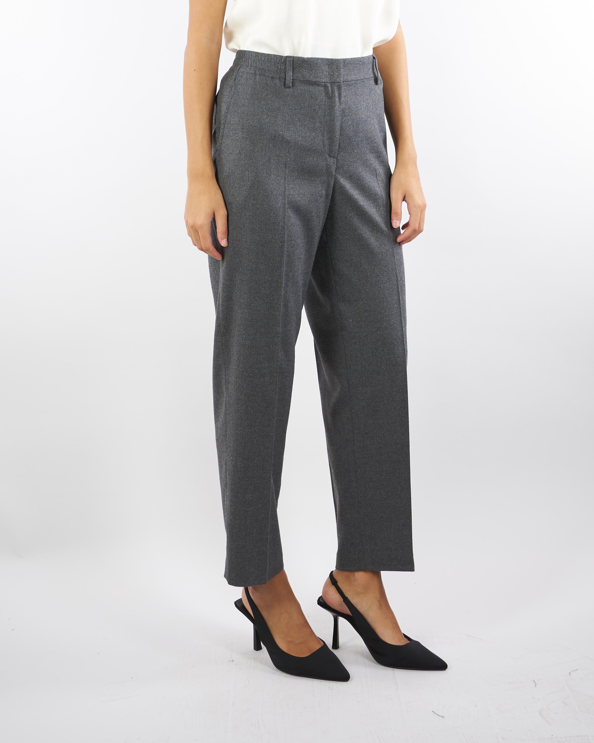 Pantalone Grigio semielasticato in flanella PT1332540261 922 SEVENTY 