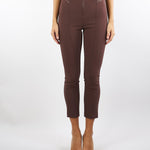 Pantaloni Coffee in crêpe con dettagli zip PA11956E2 EA3 ELISABETTA FRANCHI 