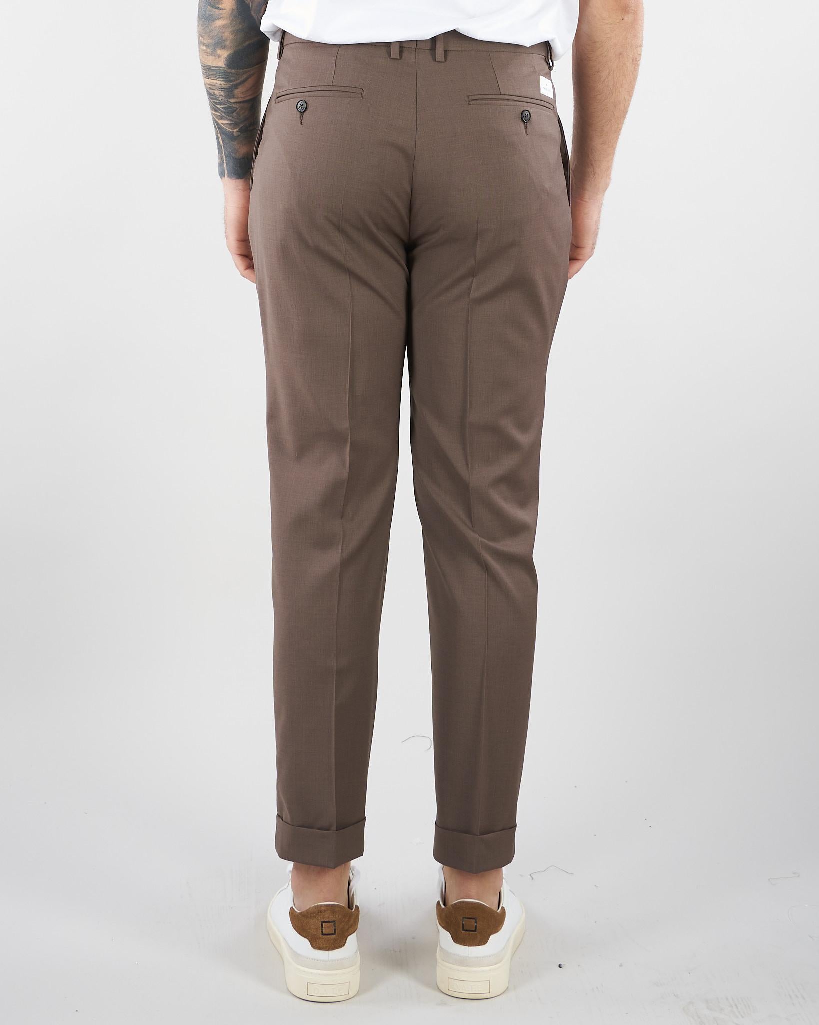 Pantalone Chino Tortora in fresco di lana 4032P1658260000 29 MANUEL RITZ 