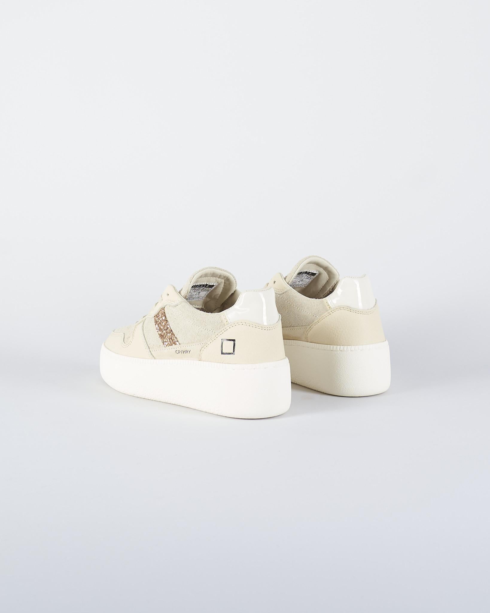 Sneakers Court Platform Hairy Beige W431CPHABI BI DATE 