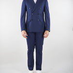 Abito Blu doppiopetto in fresco lana 4030A3378260000 88 MANUEL RITZ 