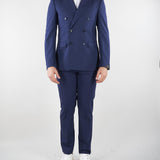 Abito Blu doppiopetto in fresco lana 4030A3378260000 88 MANUEL RITZ 