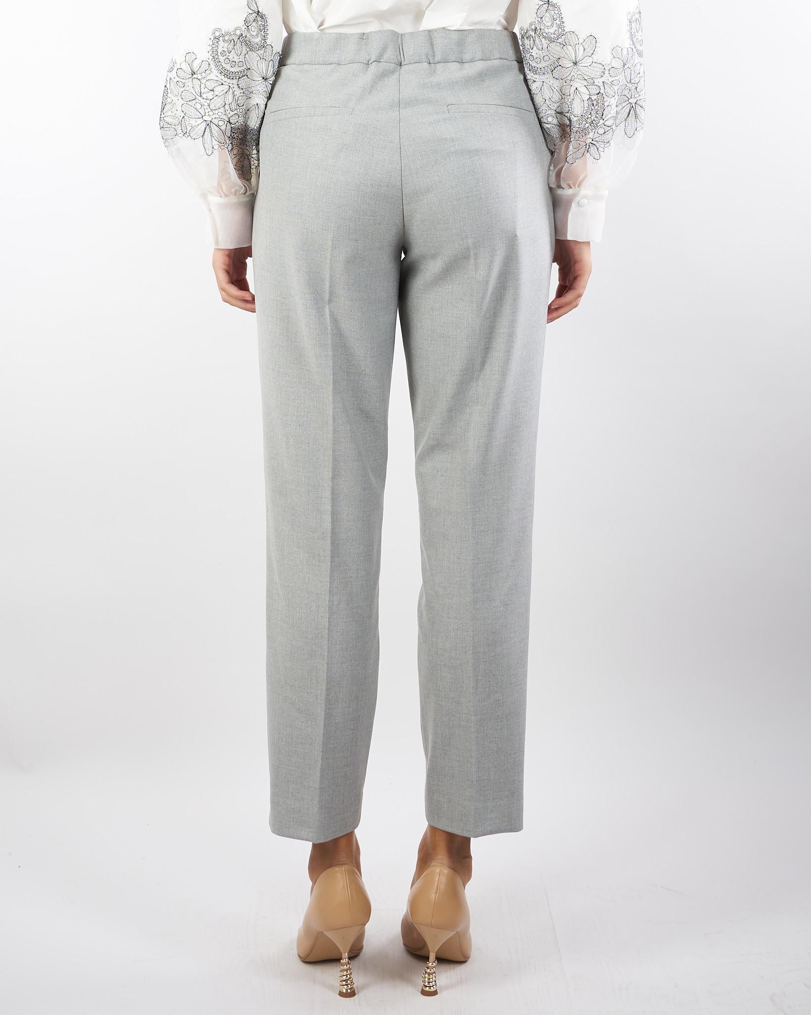Pantalone dritto Grigio con elastico in vita A2209719 7 CLIPS 
