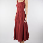 Abito Rosso in popeline con gonna ampia MSTFELTRE 74 MAX MARA STUDIO 