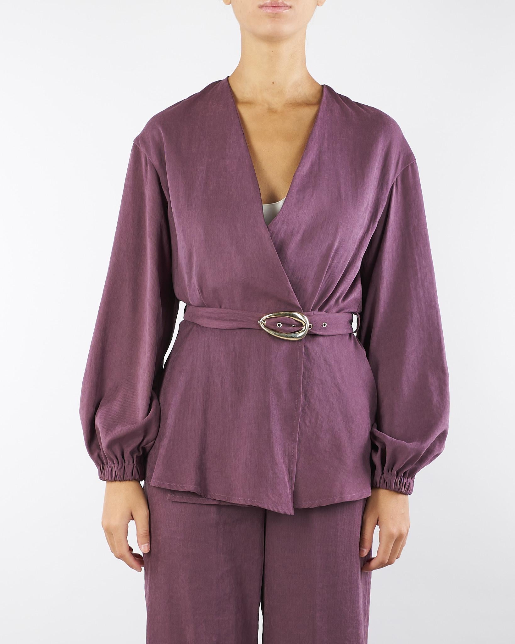 Giacca kimono Bordeaux con cintura GI287 85 BOHEMIAN VI 