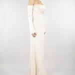 Abito Crema in satin AT120 3 ATELIER LEGORA 