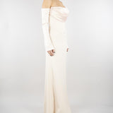 Abito Crema in satin AT120 3 ATELIER LEGORA 