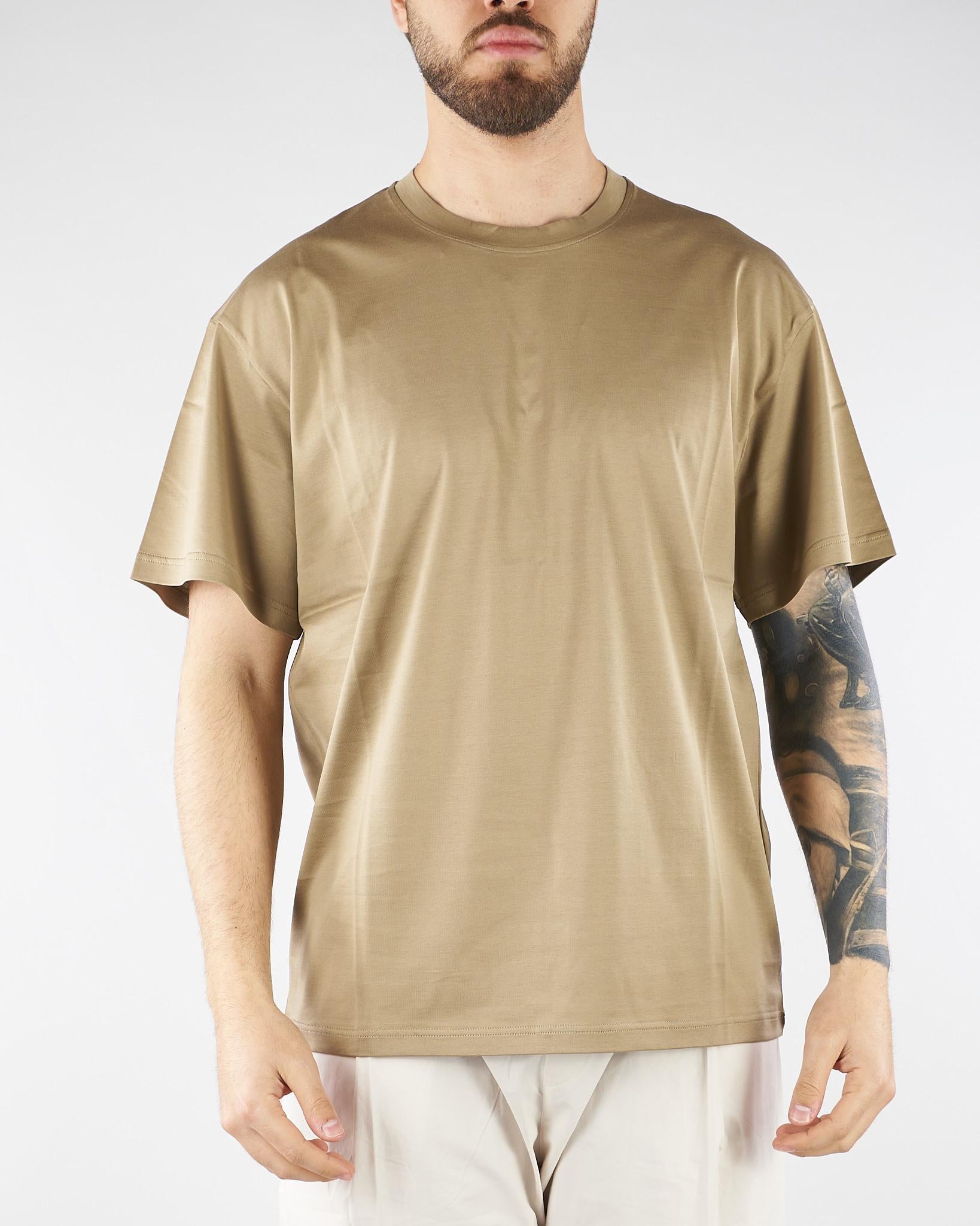 T-shirt Tabacco in filo di Scozia Relaxed fit U0291R5001 62 UNGARO 