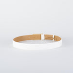 Cintura Avorio in pelle con placca logo CT78S56E2 360 ELISABETTA FRANCHI 