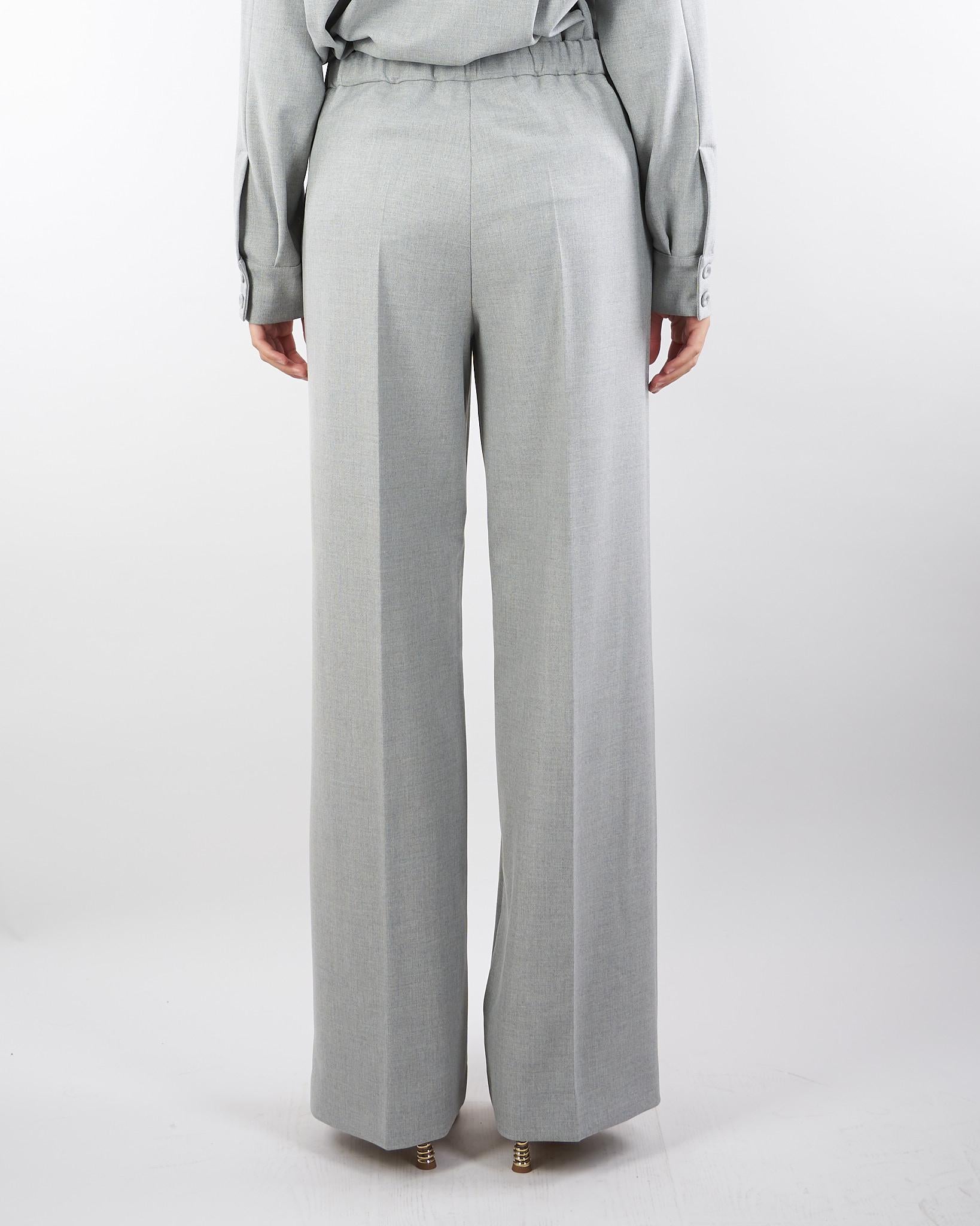Pantalone Grigio wide leg in misto lana A2029719 7 CLIPS 