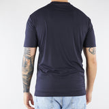 T-shirt Blu in misto Modal e Seta con ricamo logo EM004586AF13721 UB118 EMPORIO ARMANI 
