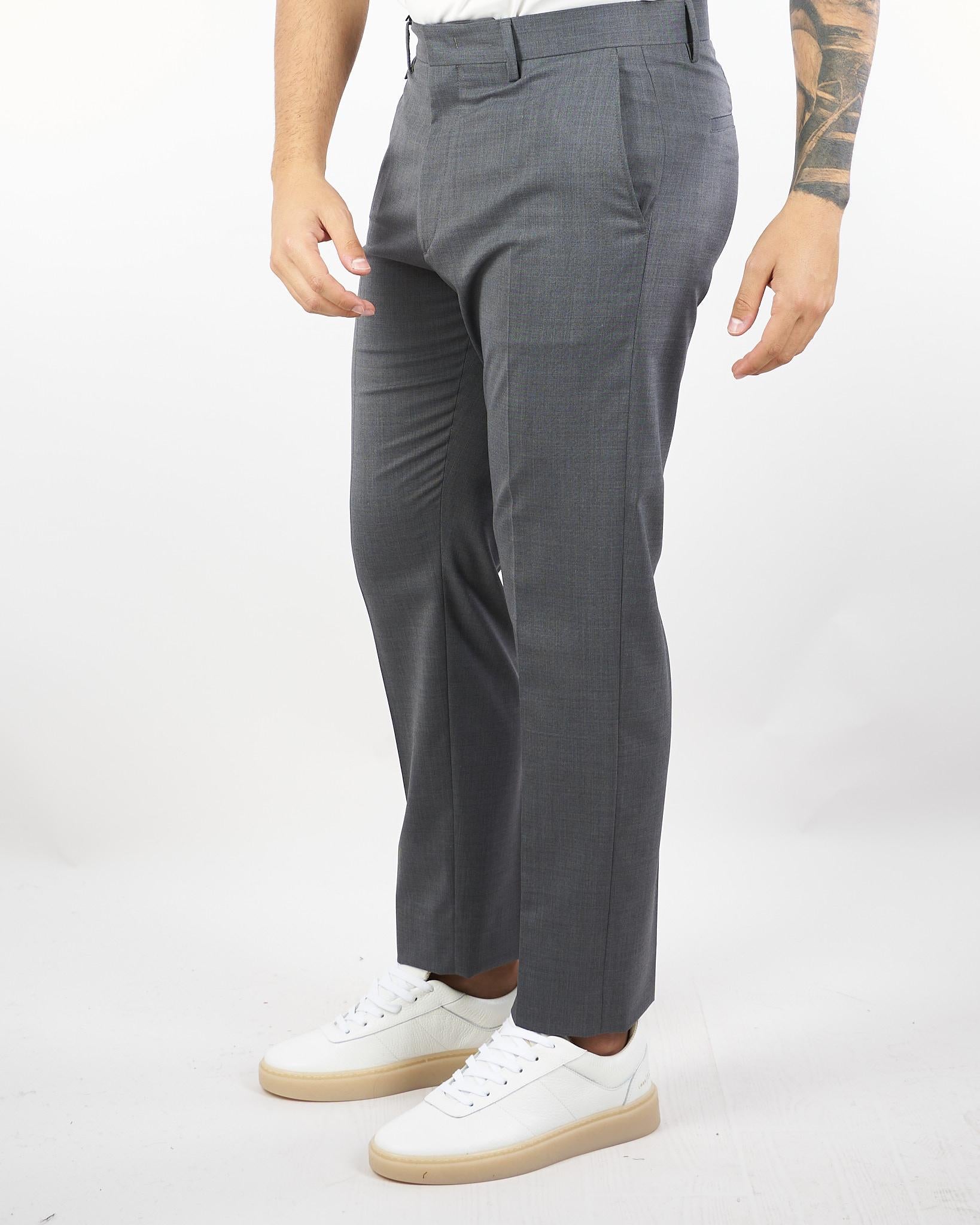 Pantalone Cooper Grigio in fresco lana L1PFW25266919 N013 LOW BRAND 