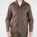 Overshirt Tortora in fresco di lana stretch 4032G2458260000 29 MANUEL RITZ 