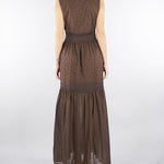 Abito Marro in cotone con ricami pizzo sangallo TF2110 12110 TWIN SET 
