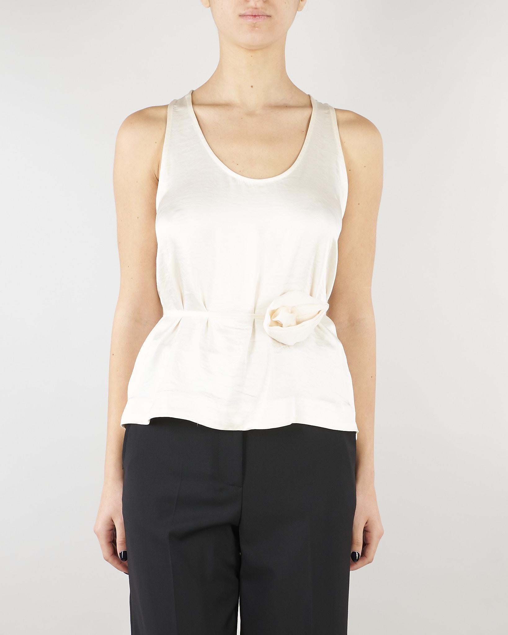 Top Crema con fiore abbinato MLMAPOGEO 4 MARELLA 