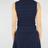 Top Blu in maglia di viscosa pointelle RA6187MA89R 93713 BLUGIRL 