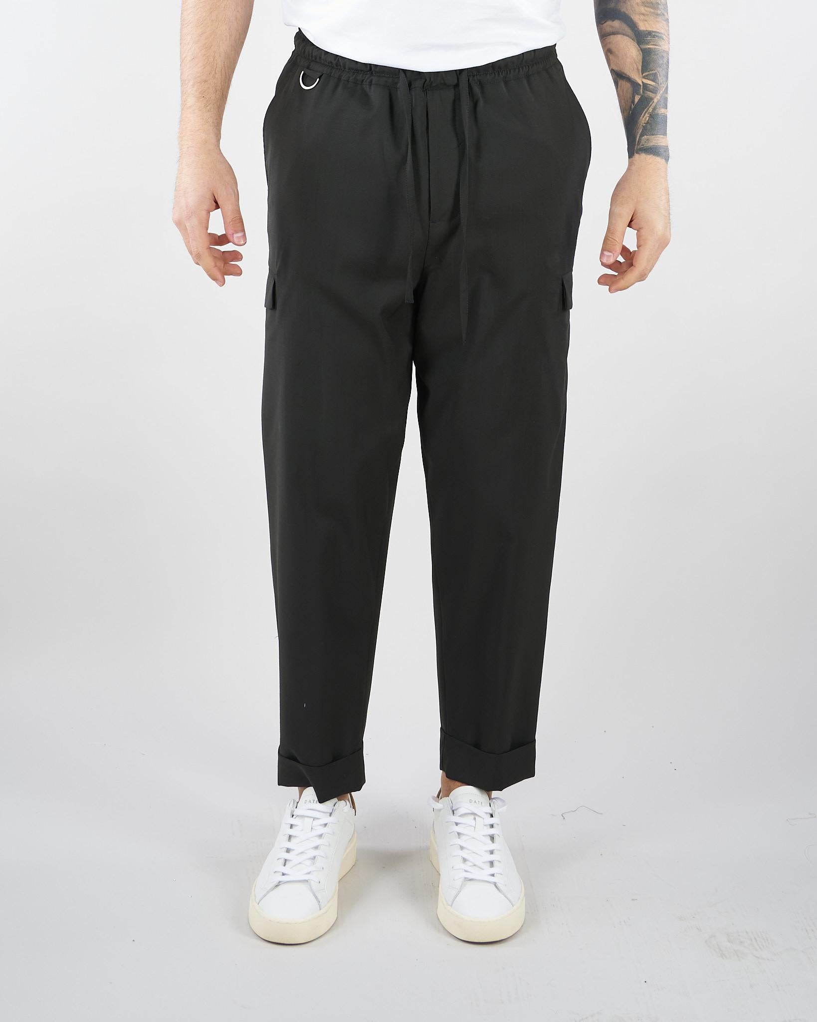 Pantalone cargo Antracite in fresco lana LP26010 N037 LOW BRAND 