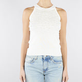 Top Bianco con perle NS263 02 NO SECRETS 