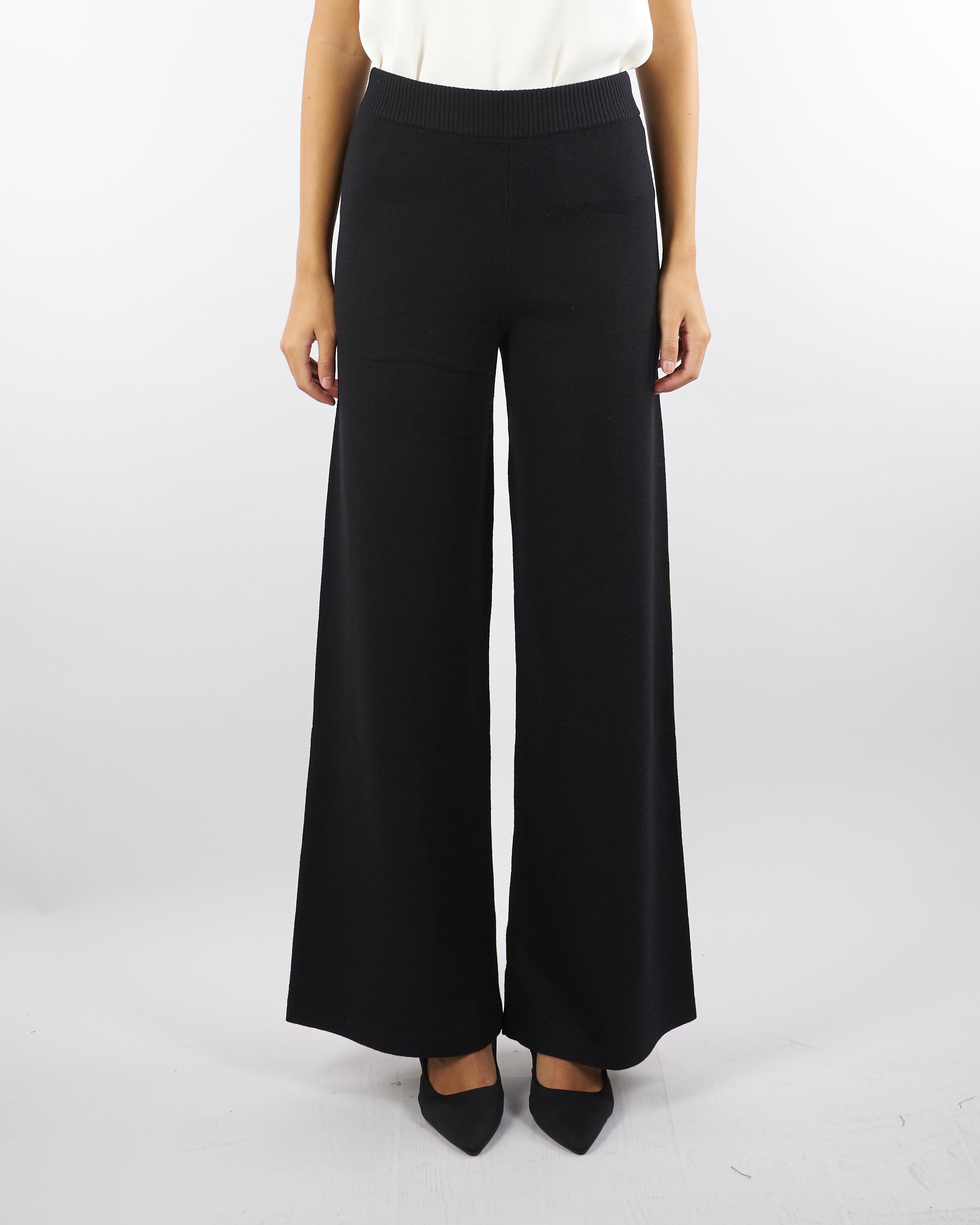 Pantaloni Nero ampi in maglia ADAM 13 PENNY BLACK 