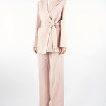 Giacca Rosa in lana con cintura TESO 4 MAX MARA WEEKEND 