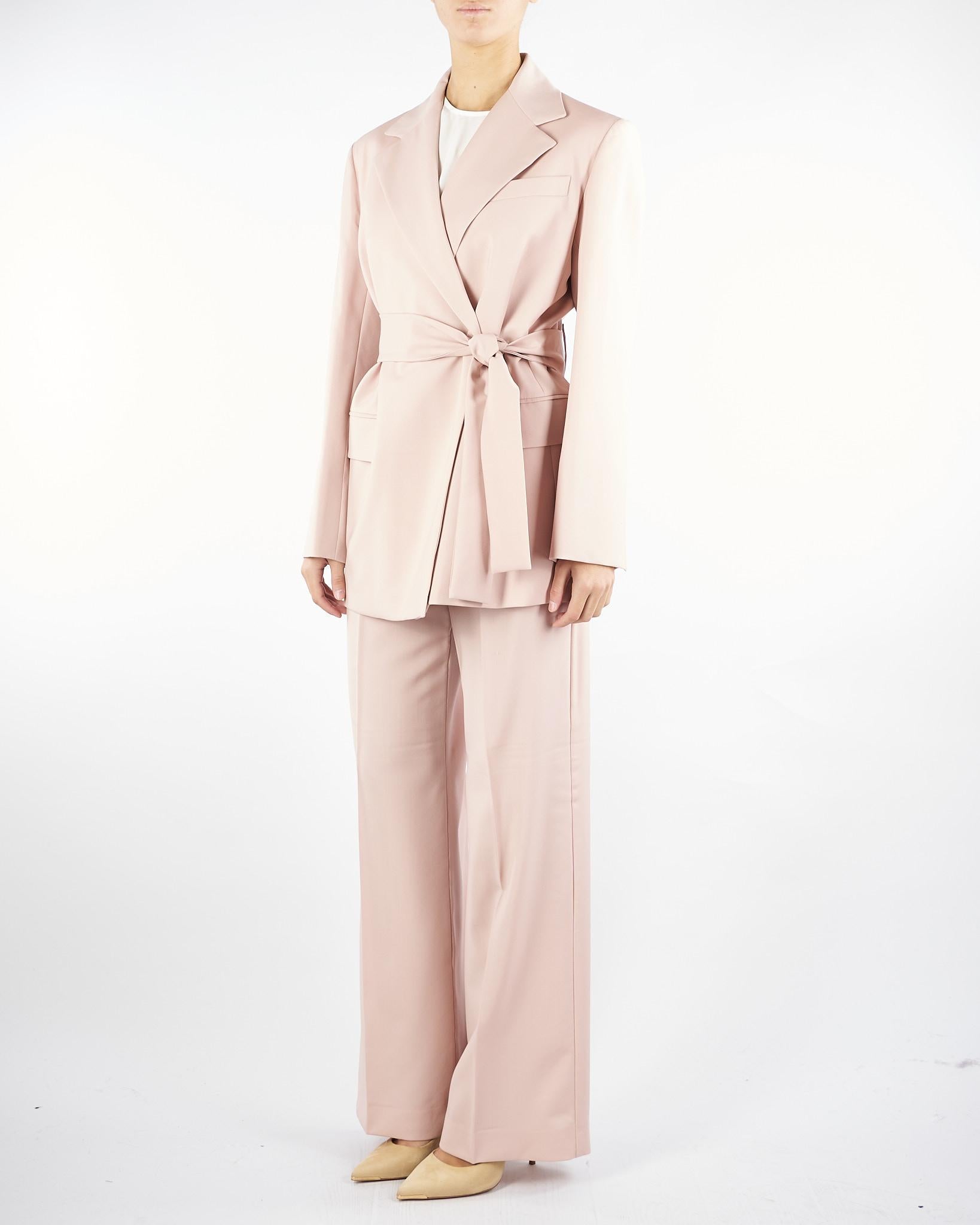 Giacca Rosa in lana con cintura TESO 4 MAX MARA WEEKEND 