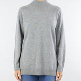 Maglia Grigio in misto lana con collo a cratere RI5NT013 0007 ICONA 