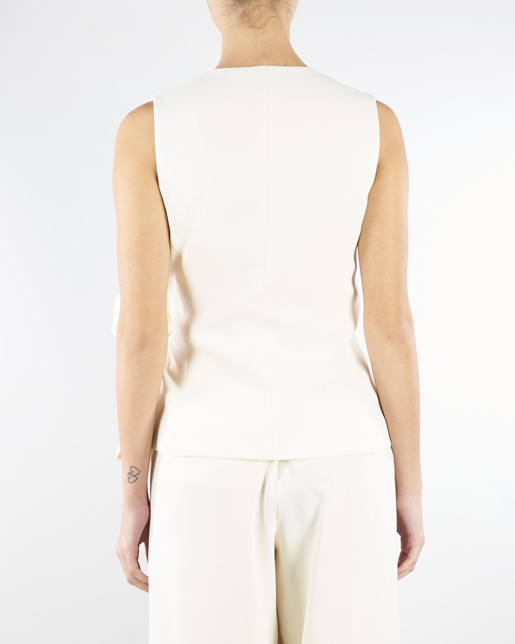 Top Bianco con fiocco in envers satin MLTLIRICA 1 MARELLA 