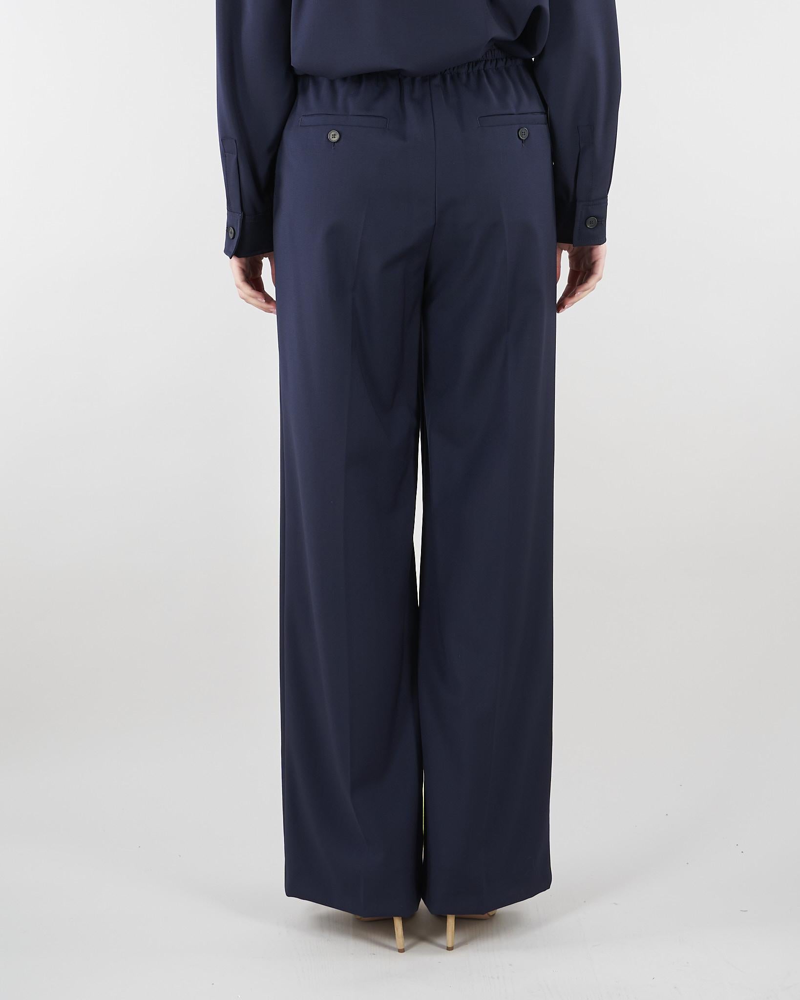 Pantalone Blu con elastico in vita WKDMALLO 1 MAX MARA WEEKEND 
