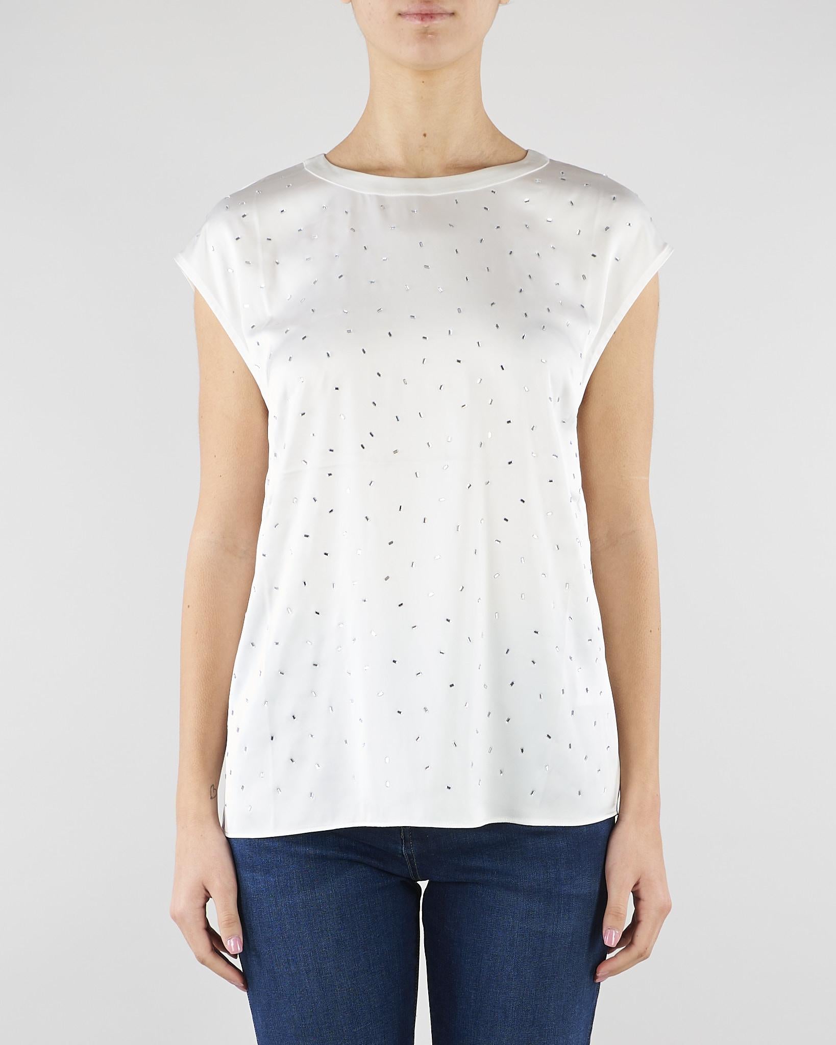 Blusa Fenx Avorio con strass FENX 4 NENETTE 