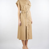 Abito chemisier Beige in cotone