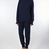 Pantaloni Blu in maglia di misto lana TT3352 11956 TWIN SET 