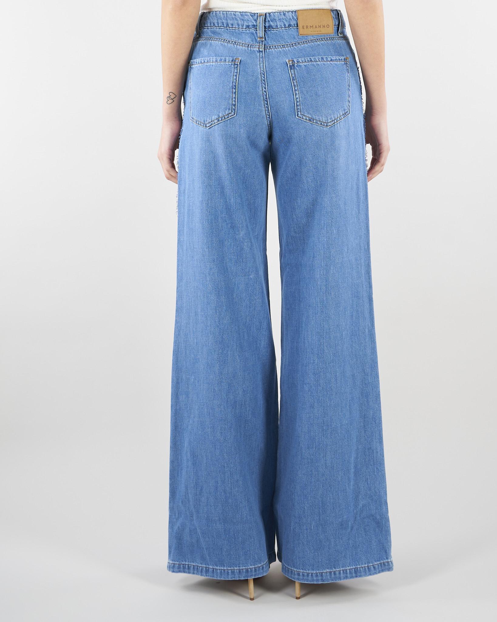 Jeans flare con pizzo ricamato D48EP040REJ4 MF156 ERMANNO BY ERMANNO SCERVINO 