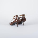 Decollette Marrone in pelle con cinturino alla caviglia 295 80 WO MILANO 