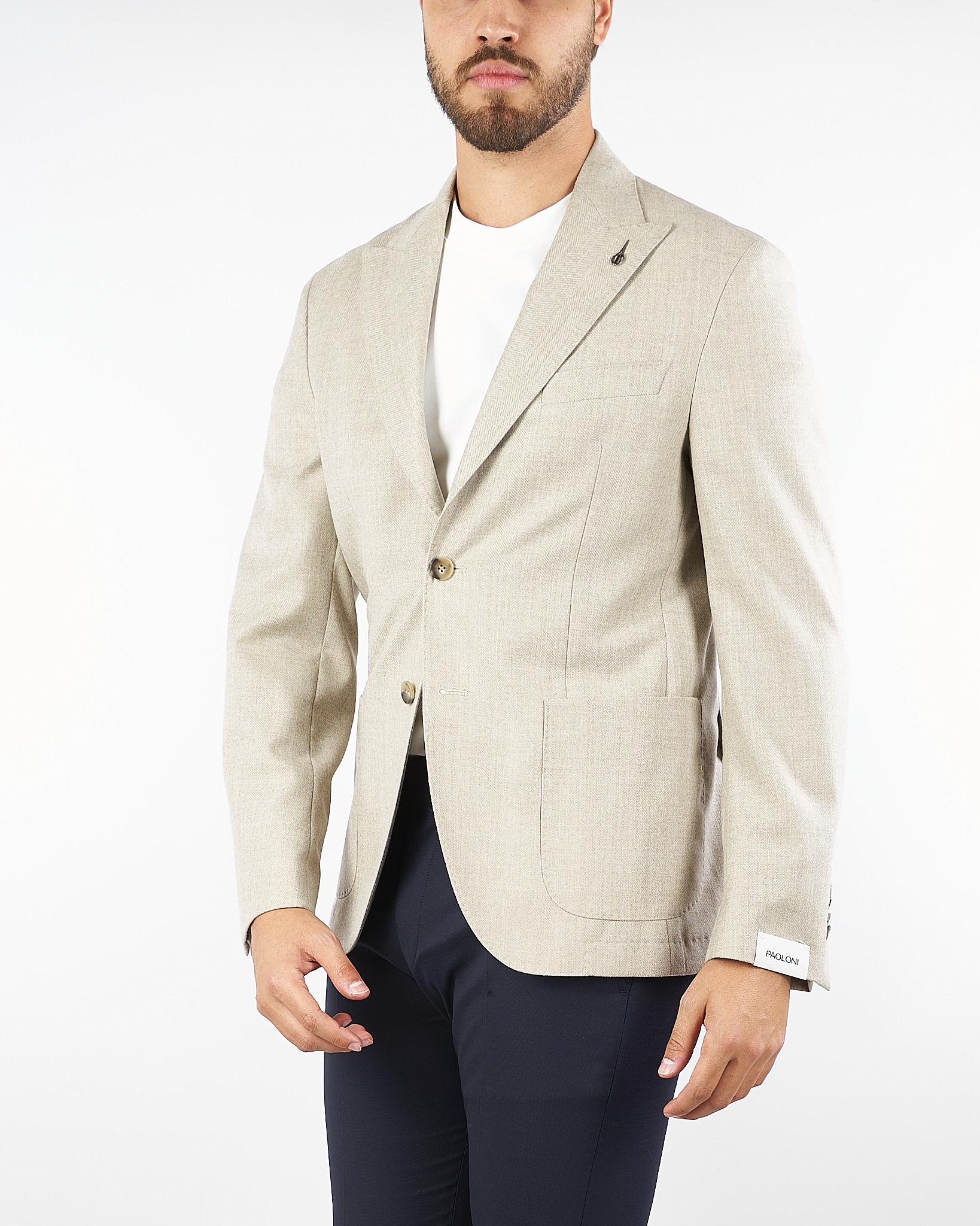 Giacca Beige in pura lana 3911G527251546 25 PAOLONI 