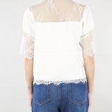 Camicia Bianco in cotone con pizzo RA6142T544A 11111 BLUGIRL 
