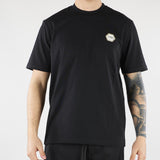T-shirt Nero in cotone pesante con patch logo XM4296 99 YES LONDON 