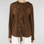 Blusa Terra in seta con volant MSTEPICA 49 MAX MARA STUDIO 