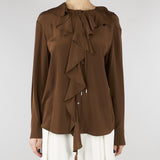 Blusa Terra in seta con volant MSTEPICA 49 MAX MARA STUDIO 