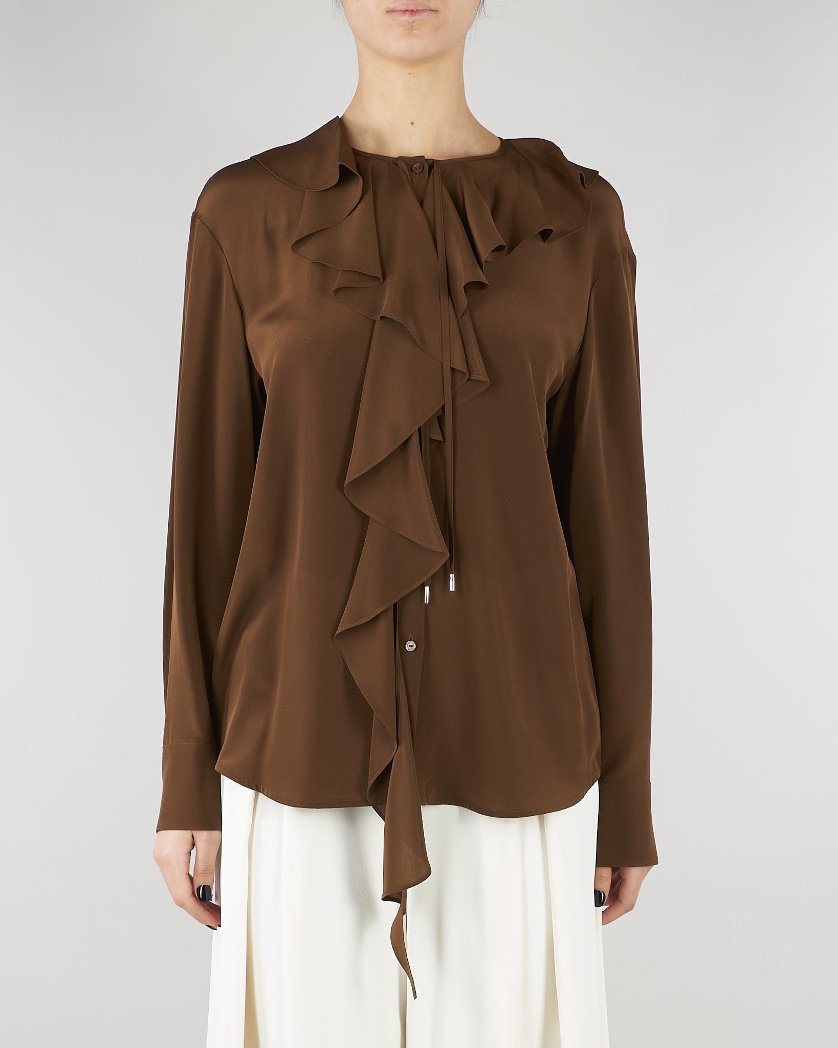 Blusa Terra in seta con volant MSTEPICA 49 MAX MARA STUDIO 