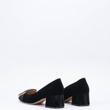 Pumps in velluto con accessorio Francesco Sacco
